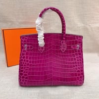 Hermes Birkin Violet Niloticus Crocodile Bag.