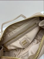 Miu Miu Sand Beige Beau Leather Bag