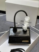 Jacquemus Le Chiquito Moyen Handbag in black leath...