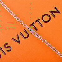 1V Gradient Sunflower Logo Pendant Necklace