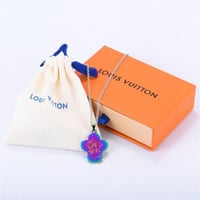 1V Gradient Sunflower Logo Pendant Necklace