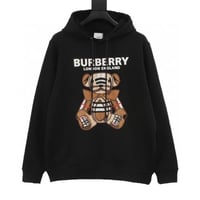Embroidered teddy bear hooded sweatshirt