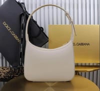 Dolce & Gabbana 3.5 DG Leather Shoulder Bag in lig...