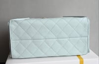 chanel 25 small handbag in light blue leather with...