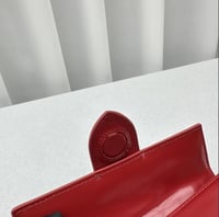 Jacquemus Le Grand Bambino Shoulder Bag in red lea...