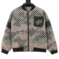 Checkerboard flight jacket