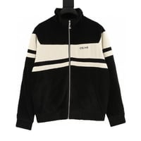 Embroidered logo-blocked velvet jacket