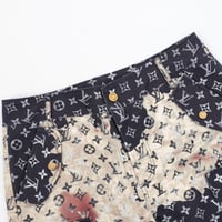 1V Full Print Render Denim Shorts