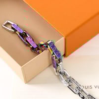 1V bamboo panel gradient chain bracelet