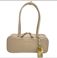 Miu Miu Sand Beige Beau Leather Bag