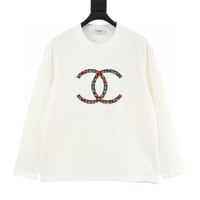 CHANEL 25Fw brocade double C logo patch embroidere...