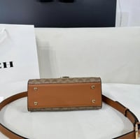 Coach Eliza Top Handle In Signature Canvas
