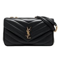 Saint Laurent Loulou Medium Shoulder Bag in black...