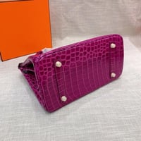 Hermes Birkin Violet Niloticus Crocodile Bag.