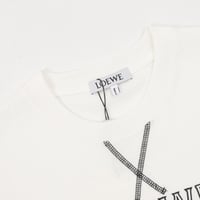Loewe classic logo contrasting embroidered short s...