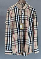 قميص كاروهات رجالي ديور لون بيج أنيق