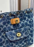 coach riya backpack 21 in signature denim