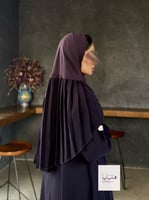 عباية كولينا دبل كلوش بقماش كريب رموش شامل طرحه كس...