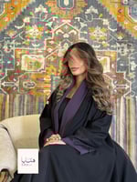 عباية إيفانا بقماش كريب الاناقة بكم موف مزين دانتي...