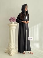 عباية تميز قماش راما لون رصاصي