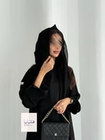 عباية رونق دبل كلوش بقماش انترنت بتطريز احترافي اس...