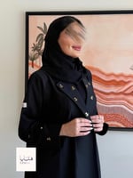 عباية سناء بقماش كريب روان اسود