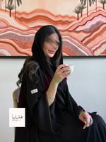 عباية ربى دبل كلوش بقماش انترنت كم واسع تدخيلات تط...