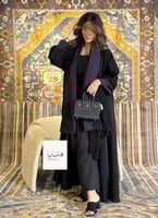 عباية إيفانا بقماش كريب الاناقة بكم موف مزين دانتي...