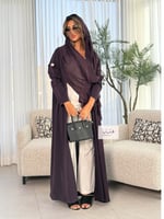عباية تميز قماش راما لون موف