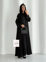 عباية رونق دبل كلوش بقماش انترنت بتطريز احترافي اس...