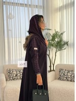 عباية تميز قماش راما لون موف