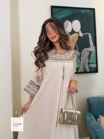 جلابية بسمه فراشة بقماش شيفون مبطنه بحرير بكسره من...