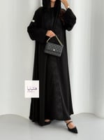 عباية رونق دبل كلوش بقماش انترنت بتطريز احترافي اس...