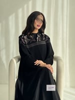 عباية طموح بقماش كريب الابداع مطرز