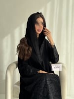 عباية هناي قماش ملكي ودانتيل