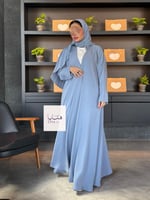 عباية كولينا دبل كلوش بقماش كريب رموش شامل طرحه كس...