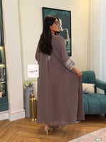 جلابية بسمه فراشة بقماش شيفون مبطنه بحرير بكسره من...