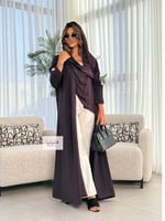 عباية تميز قماش راما لون موف