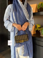 عباية هفيف قماش حرير صيفي بارد سماوي