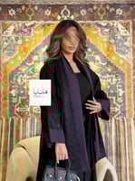 عباية إيفانا بقماش كريب الاناقة بكم موف مزين دانتي...