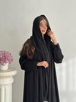 عباية تميز قماش راما لون اسود
