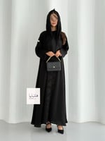 عباية رونق دبل كلوش بقماش انترنت بتطريز احترافي اس...