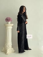 عباية هناي قماش ملكي ودانتيل