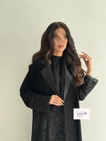 عباية هناي قماش ملكي ودانتيل