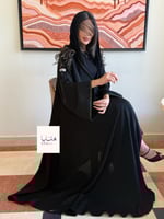 عباية ربى دبل كلوش بقماش انترنت كم واسع تدخيلات تط...