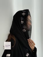 عباية رونق دبل كلوش بقماش انترنت بتطريز احترافي مل...