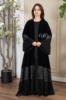 عباية شتوي تدخيلات جاكار كم وتحت وكسرات زوم