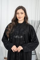 عباية كتان جاكار زرار امام