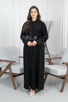 عباية كتان جاكار زرار امام