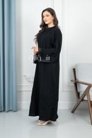 عباية استريت بكسرات وشيفون كريستال